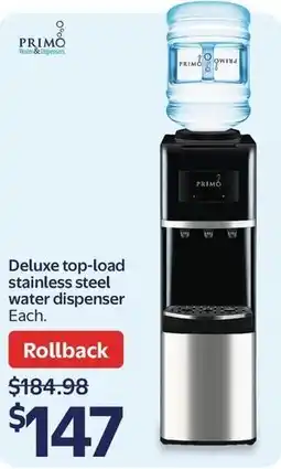 Walmart Deluxe top-load stainless steel water dispenser offer