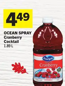 Foodland OCEAN SPRAY Cranberry Cocktail offer