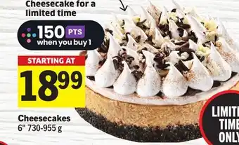 Foodland Cheesecakes offer