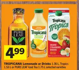 Foodland TROPICANA Lemonade or Drinks offer