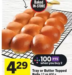 Foodland Tray or Butter Topped Rolls offer