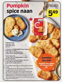 Foodland COMPLIMENTS Naan Dippers offer