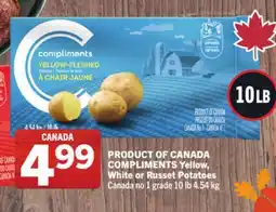 Foodland COMPLIMENTS Yellow, White or Russet Potatoes offer