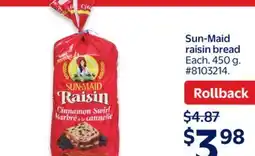 Walmart Sun-Maid raisin bread offer
