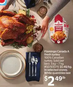 Walmart Flamingo Canada A fresh turkey 100% Canadian turkey offer