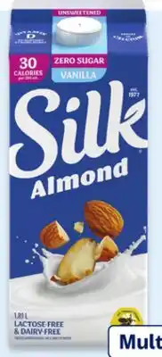 Walmart Silk plant-based unsweetened or vanilla almond beverage offer