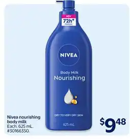 Walmart Nivea nourishing body milk offer