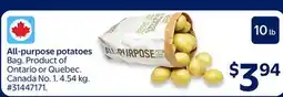 Walmart All-purpose potatoes offer