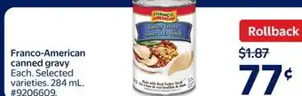 Walmart Franco-American canned gravy offer