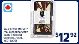 Walmart Your Fresh Market real cream bar cake offer