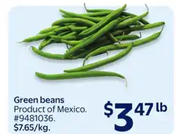 Walmart Green beans offer
