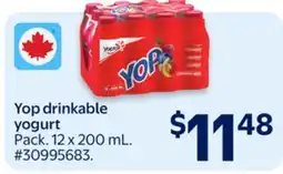 Walmart Yop drinkable yogurt offer