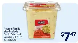 Walmart Reser's family sized salads offer