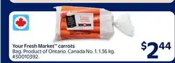 Walmart Your Fresh Market carrots offer