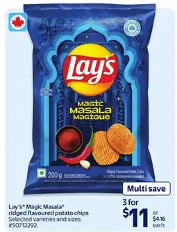 Walmart Lay's Magic Masala Ridged Flavoured Potato Chips offer