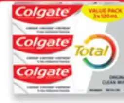 Walmart Colgate Total 3 x 120 mL toothpaste offer