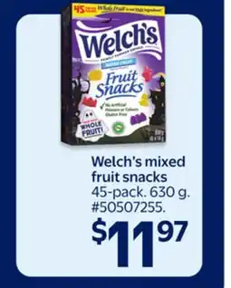 Walmart Welch's mixed fruit snacks offer