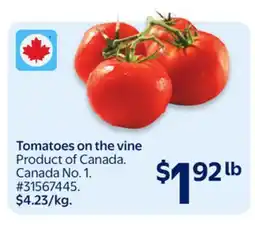 Walmart Tomatoes on the vine offer