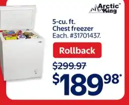 Walmart 5-cu. ft. Chest freezer offer