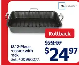 Walmart 18 2-Piece roaster with rack offer