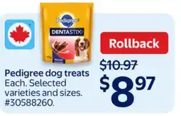 Walmart Pedigree dog treats offer