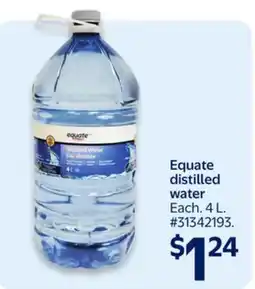 Walmart Equate Distilled Water offer