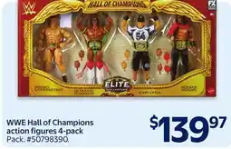 Walmart WWE Hall of Champions action figures 4-pack offer