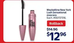 Walmart Maybelline New York Lash Sensational mascara offer
