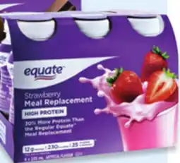 Walmart Equate high protein meal replacement shakes offer