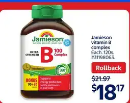 Walmart Jamieson vitamin B complex offer