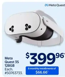 Walmart Meta Quest 3S 128GB offer