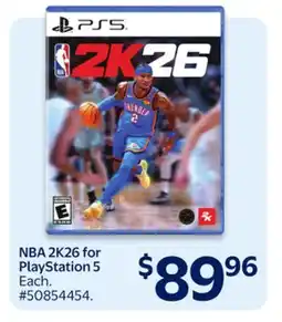Walmart NBA 2K26 for PlayStation 5 offer