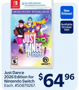 Walmart Just Dance 2026 Edition for Nintendo Switch offer
