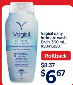 Walmart Vagisil daily intimate wash offer