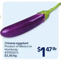 Walmart Chinese eggplant offer