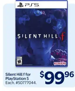 Walmart Silent Hill f for Playstation 5 offer