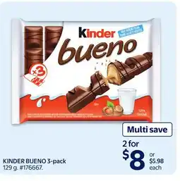 Walmart KINDER BUENO 3-pack offer