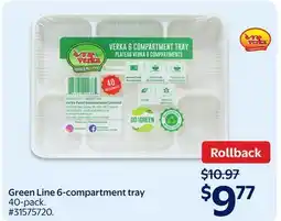 Walmart Green Line 6-compartment tray offer