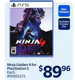 Walmart Ninja Gaiden 4 for PlayStation 5 offer