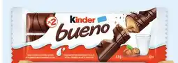 Walmart KINDER BUENO 2 bars per pack 43 g or white chocolate 2 bars per pack 39 g offer