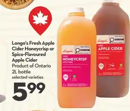 Longo's Longo's Fresh Apple Cider Honeycrisp or Spice-Flavoured Apple Cider offer