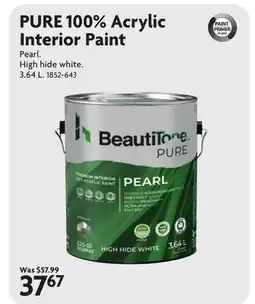 Home Hardware PURE 100% Acrylic Interior Paint offer