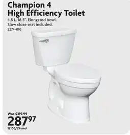 Home Hardware Champion 4High Efficiency Toilet offer