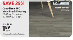 Home Hardware Canadiana SPC Vinyl Plank Flooring North Woods offer