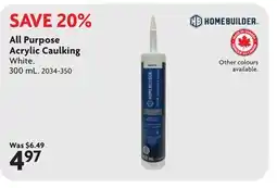 Home Hardware All Purpose Acrylic Caulking offer