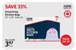 Home Hardware HOME ESSENTIALS Drawstring Kitchen Bags Kitchen Bags offer