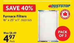 Home Hardware Furnace Filters offer