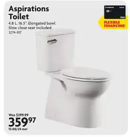 Home Hardware Aspirations Toilet offer