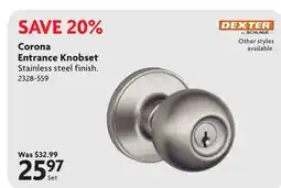 Home Hardware Corona Entrance Knobset offer