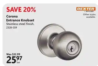 Home Hardware Corona Entrance Knobset offer